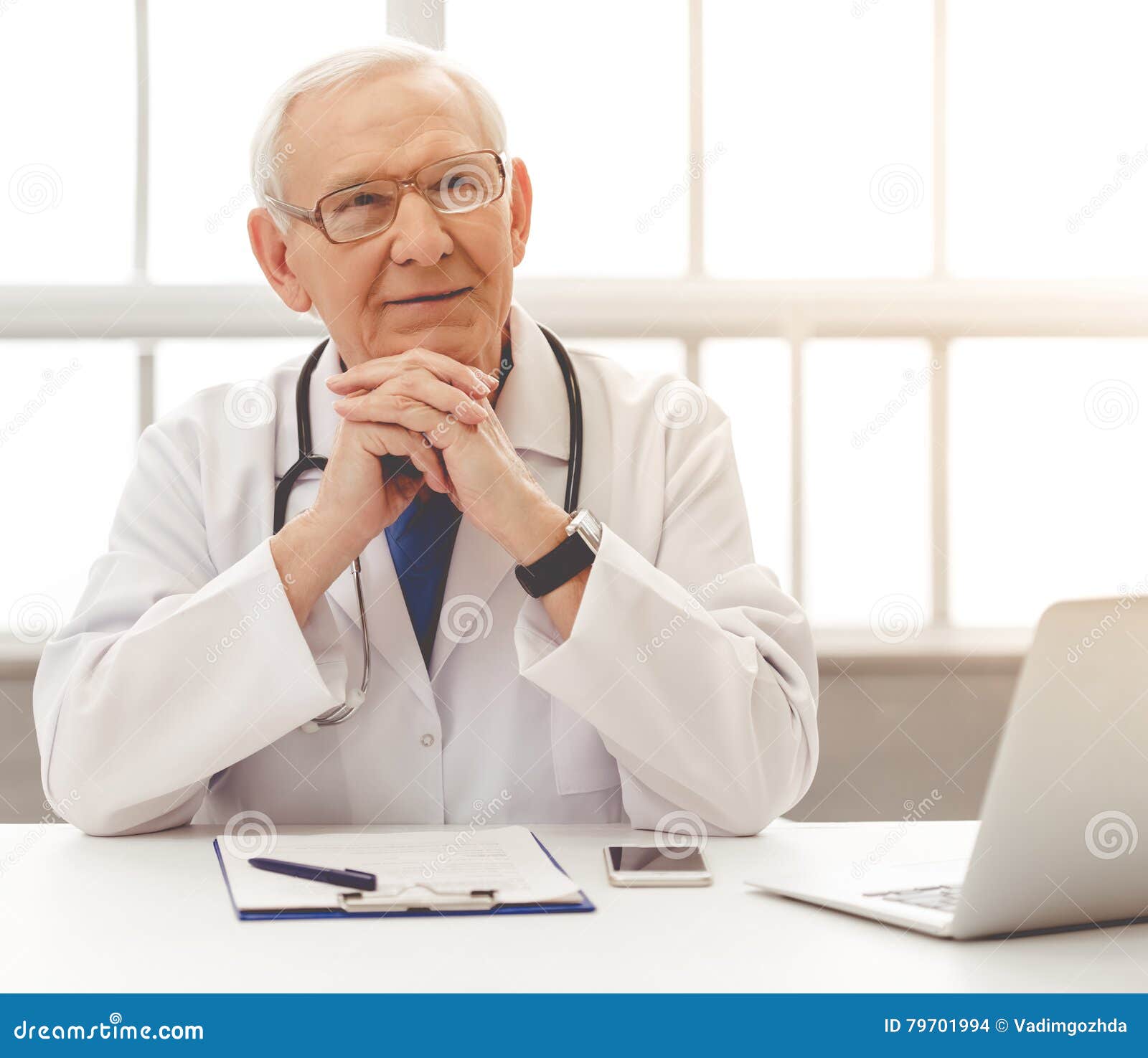 Handsome old doctor stock photo. Image of medicine, eyeglasses - 79701994