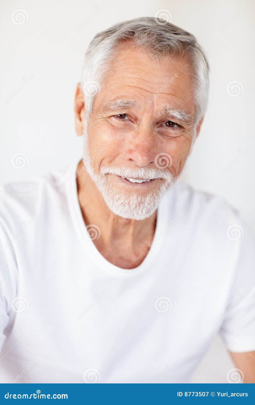 Stock Photo: A handsome old man smiling confidently. Image: