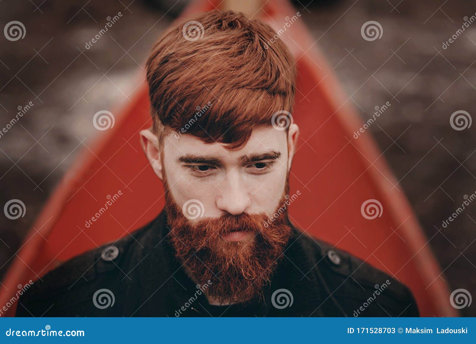 Handsome Serious Redhead Man Stock Image - Image of facial, beard ...