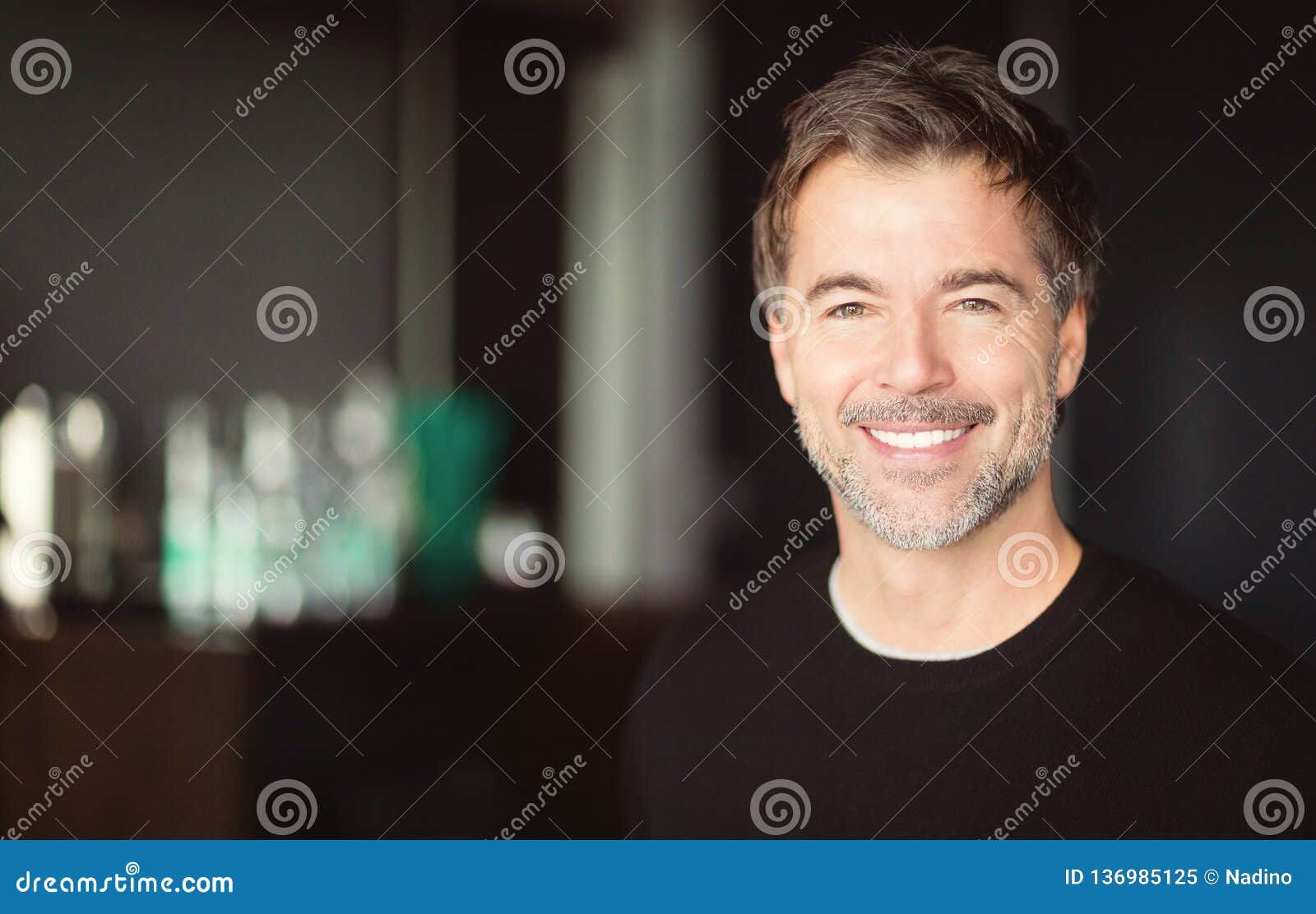 Smiling Middle Aged Man Stock Image 136985125