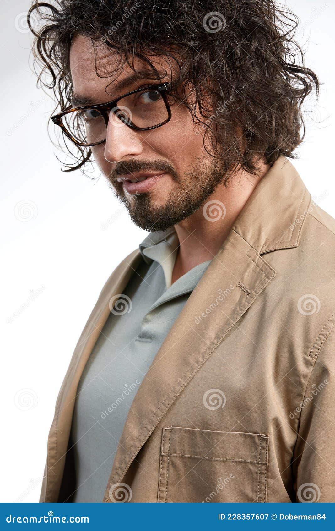 Handsome, Smiling, Young Man with Dark Long Hair and Stylish Glasses Isolated on Gray Background, in Stylish Clothes Stock Image - Image of male, model: 228357607 Handsome, Smiling, Young Man with Dark Long Hair and Stylish Glasses Isolated on Gray Background, in Stylish Clothes Stock Image - Image of male, model: 228357607