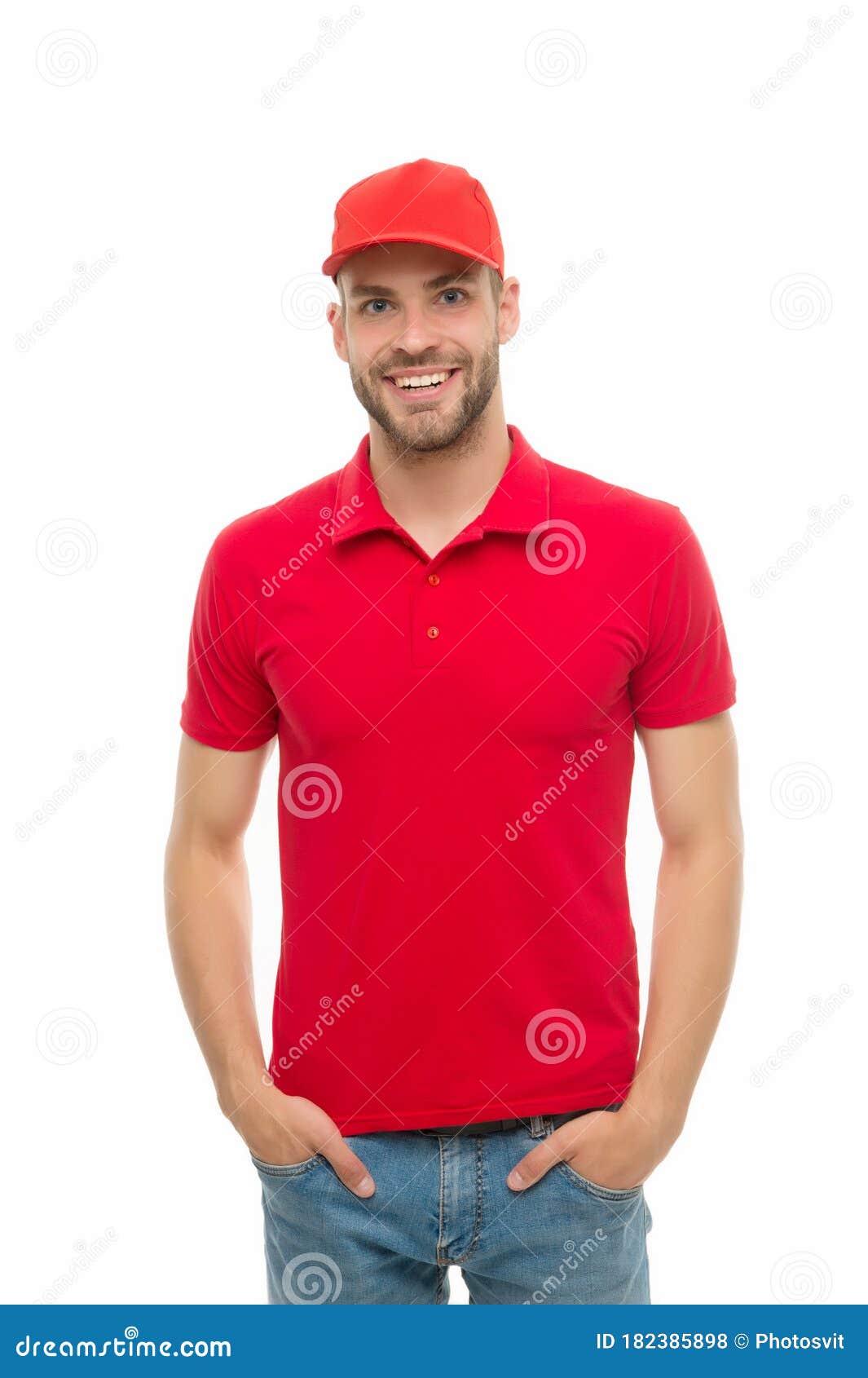 Handsome and Stylish. Happy Hipster Isolated on White. Unshaven Man in ...