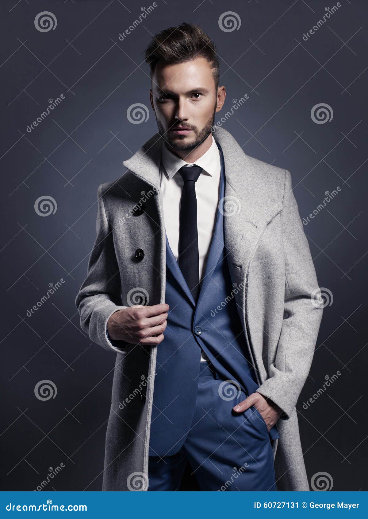 Handsome Stylish Man in Autumn Coat Stock Image - Image of male, casual ...