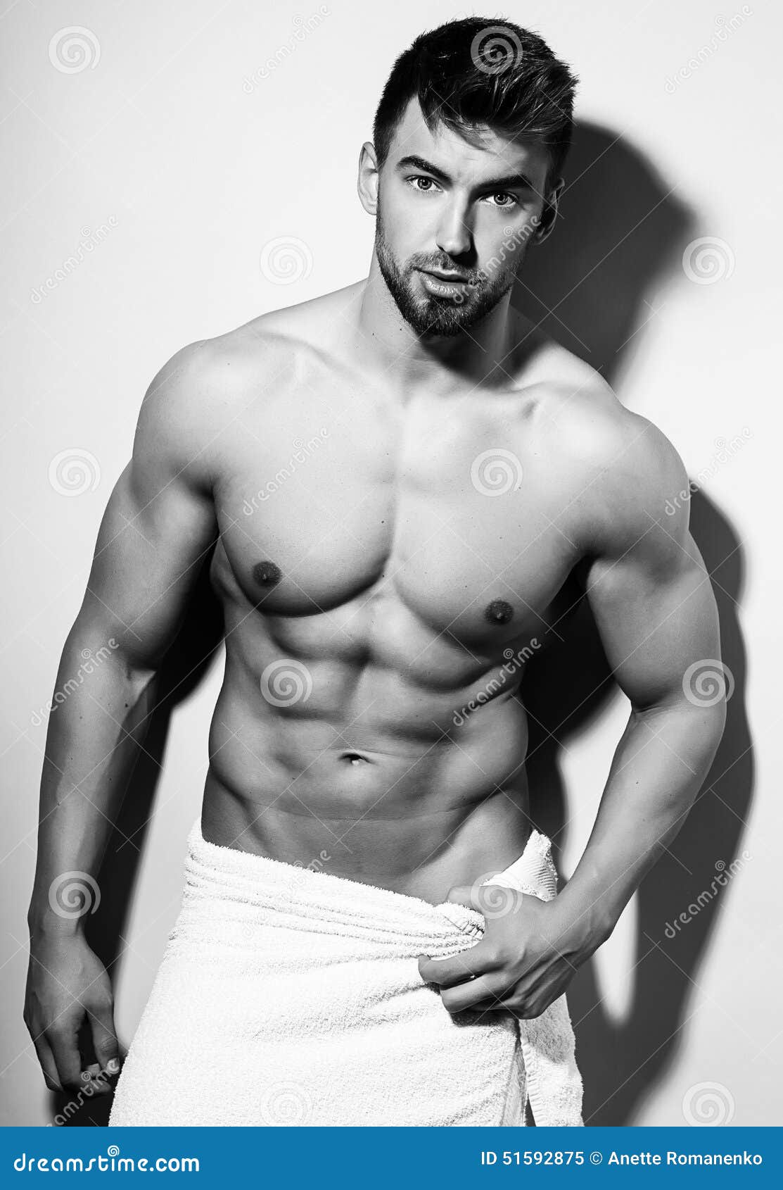 Handsome Young Bodybuilder Showing of His Fit Body Stock Image Image