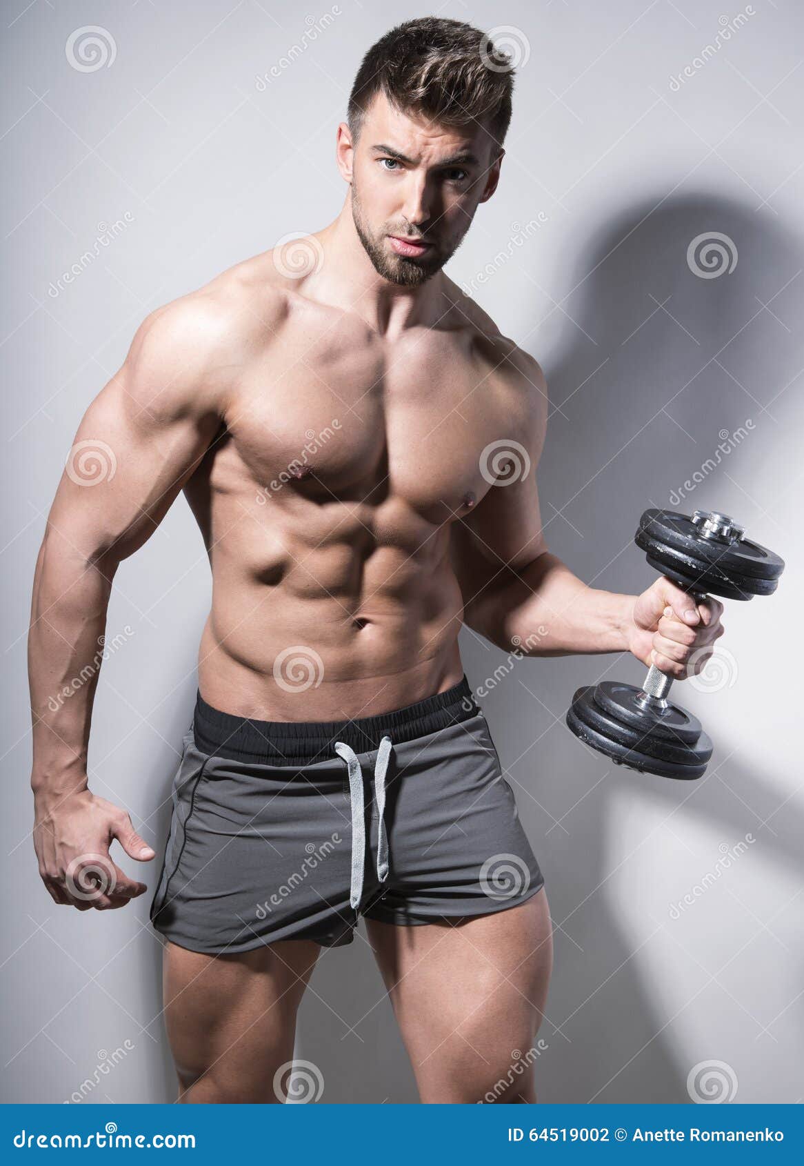 Handsome Young Bodybuilder with Toned Body Stock Photo Image of