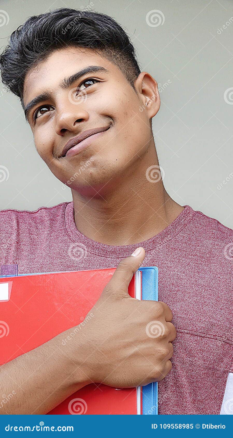 Diverse Student Teenager Wondering Stock Image - Image of pupil ...