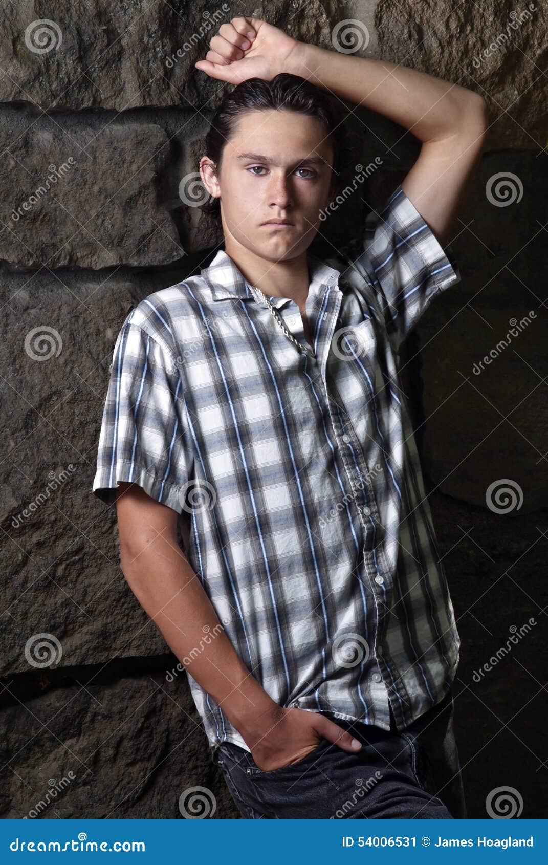 Handsome Young Man with a Strong Stance Stock Image - Image of child ...