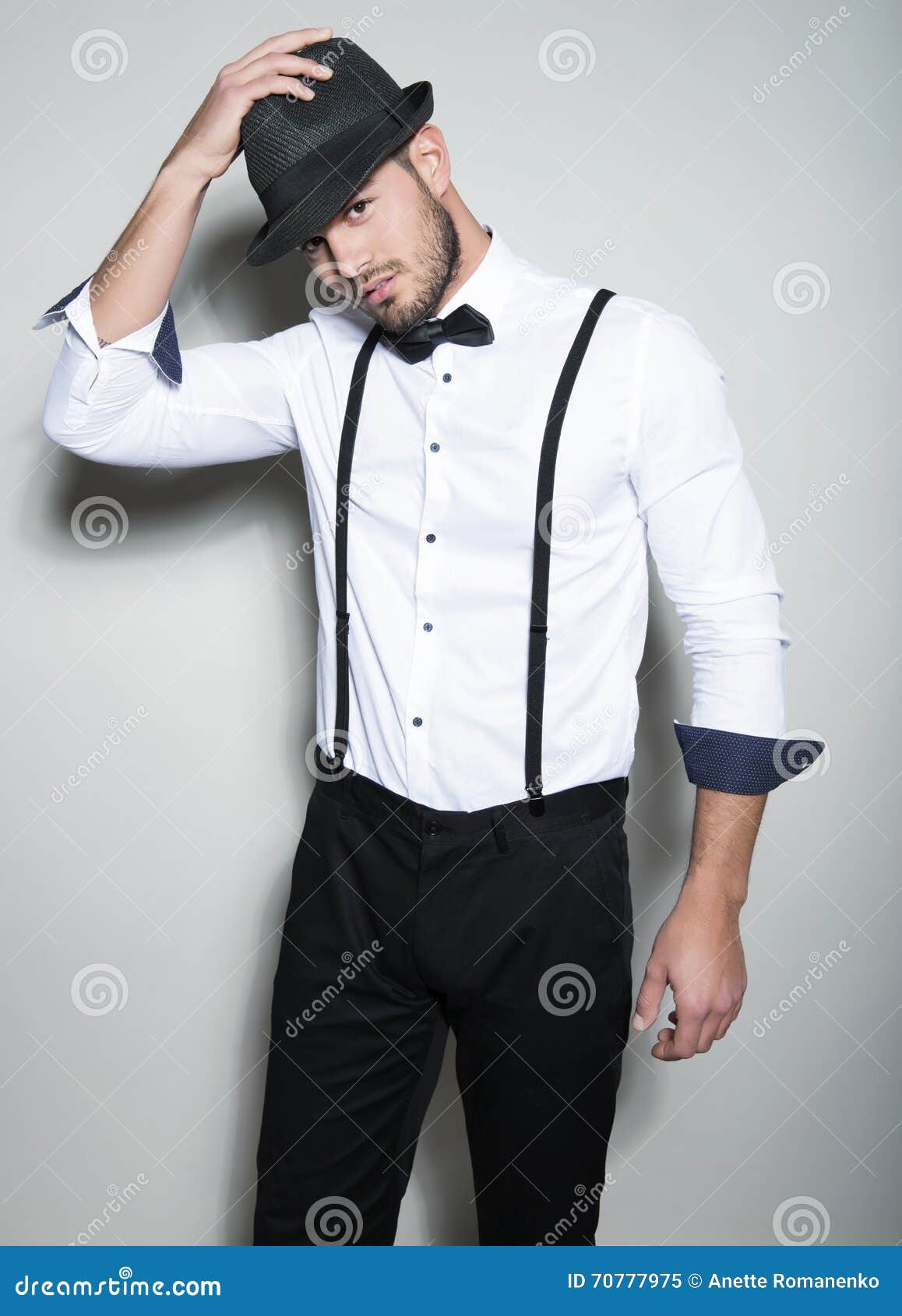 Handsome Young Man Wearing Hat Stock Image - Image of people ...