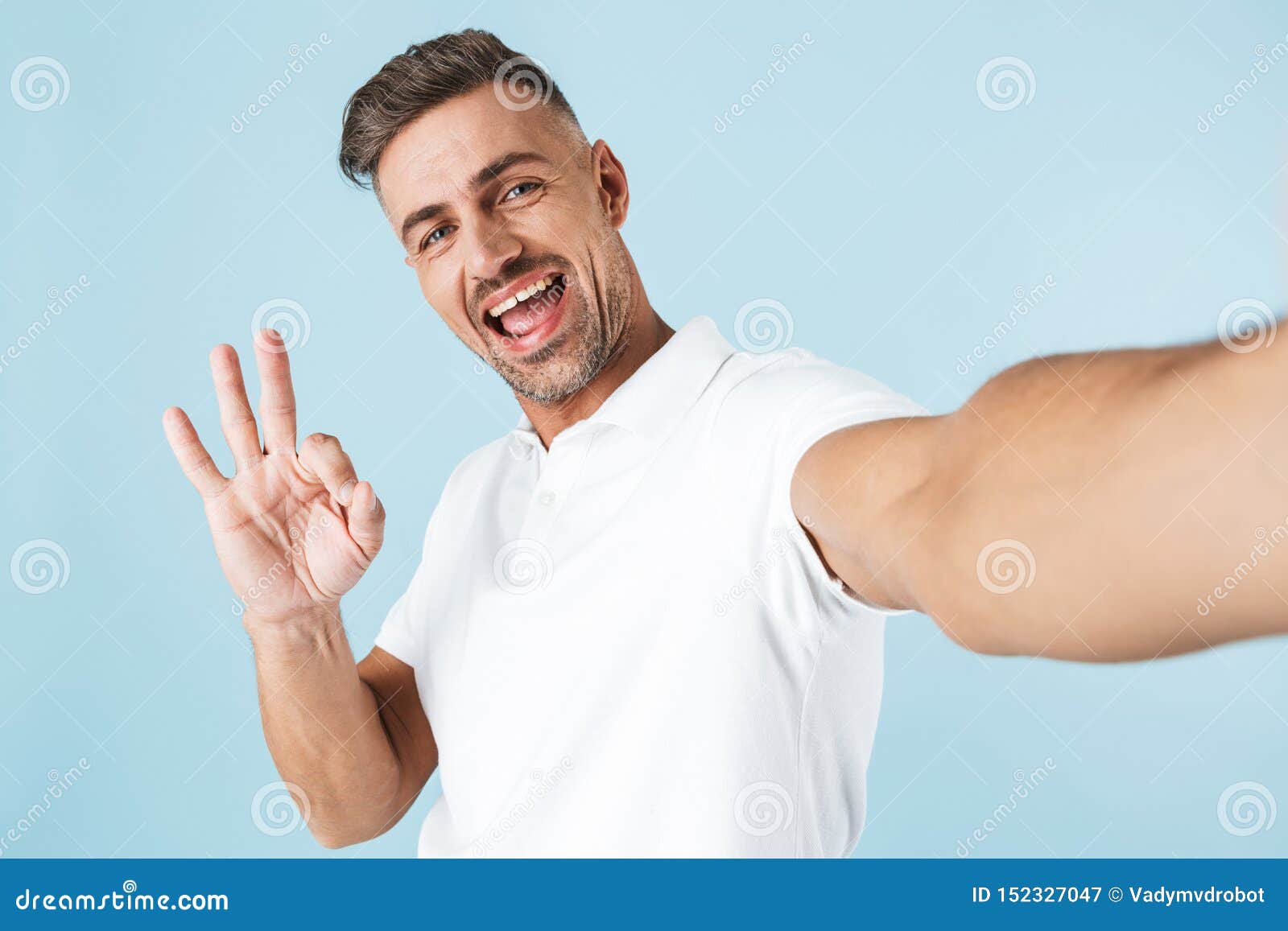 Handsome Young Man Wearing White T-shirt Standing Stock Image - Image ...