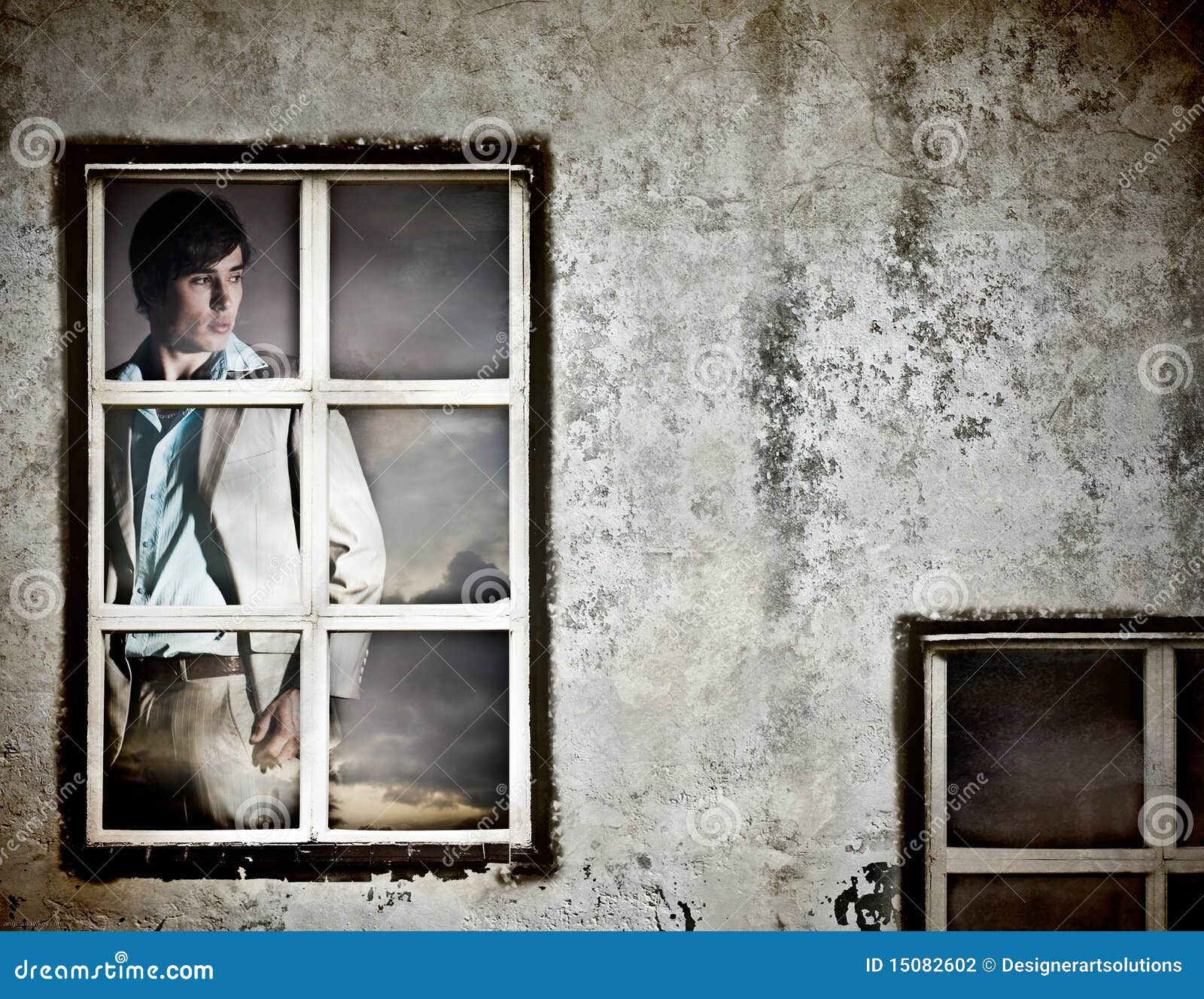 Premium Photo  Unrecognizable young man stands by the window