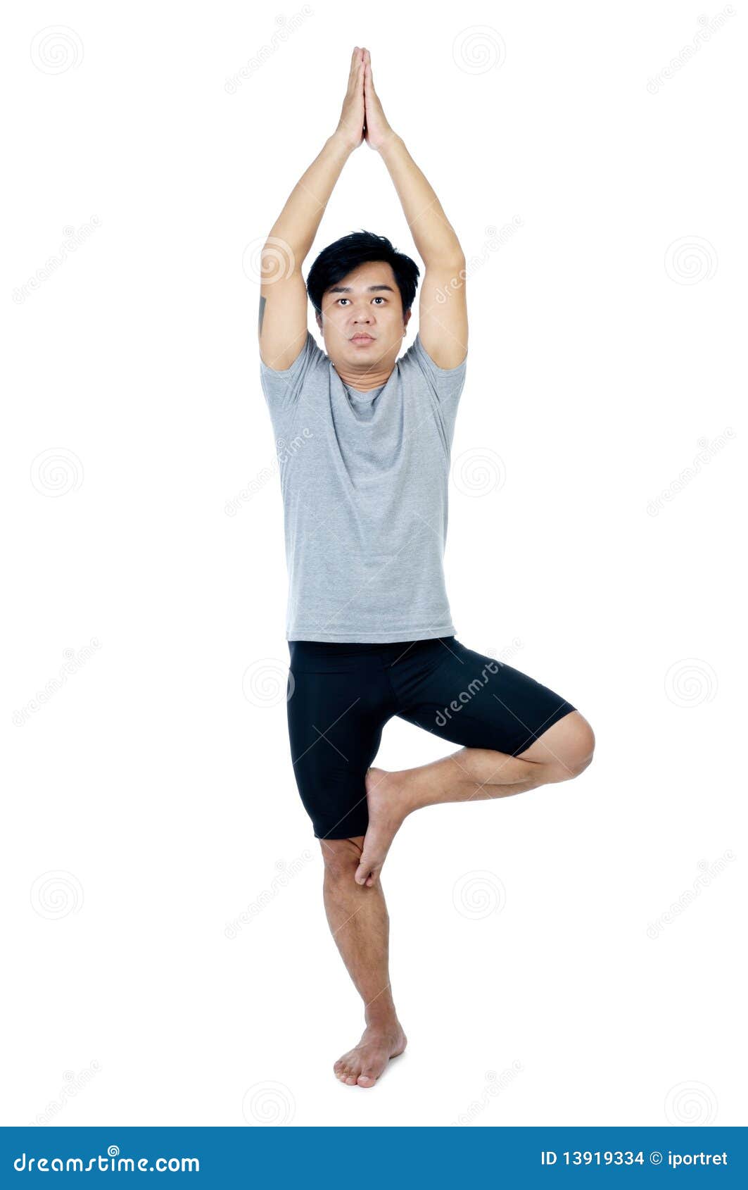Handsome Young Man in Yoga Pose Stock Photo Image of meditation