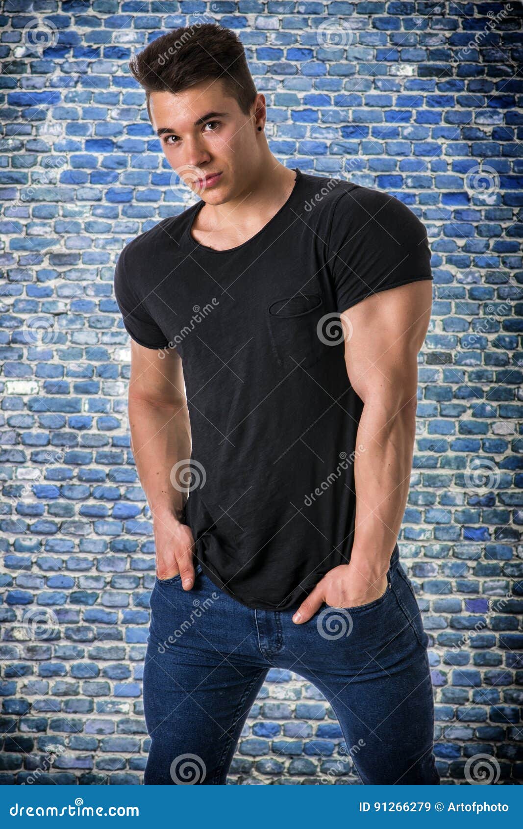 Handsome Young Muscular Man Looking at Camera Stock Image - Image of ...