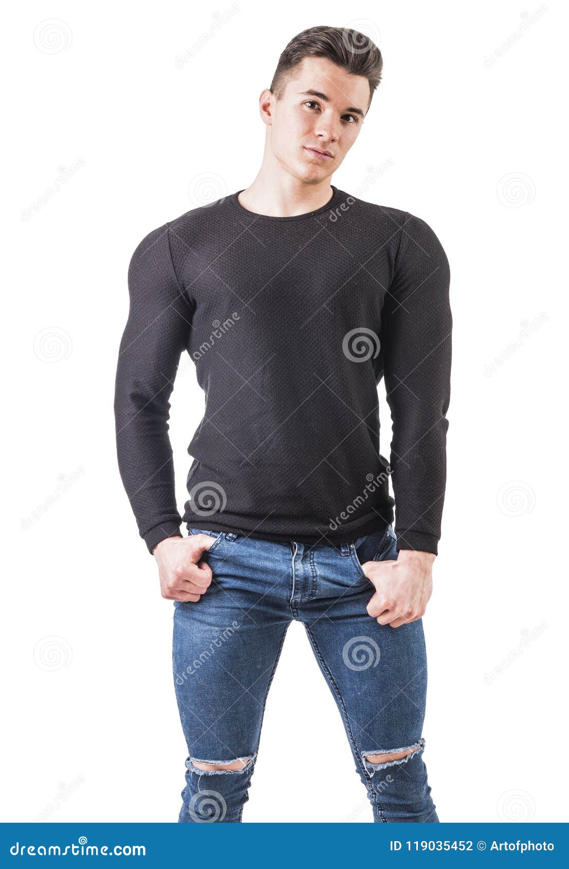 Handsome Young Muscular Man Looking at Camera Stock Photo - Image of ...