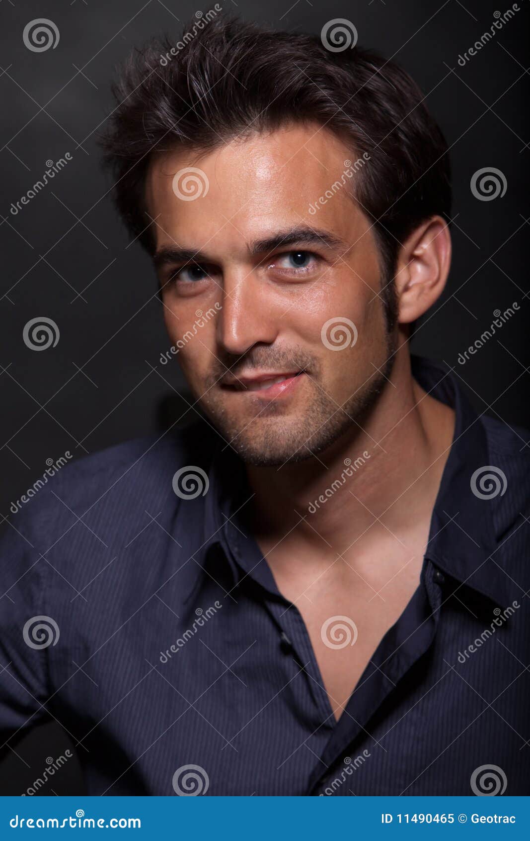 Handsome Young Twenties Dark Haired Man Stock Image - Image: 11490465