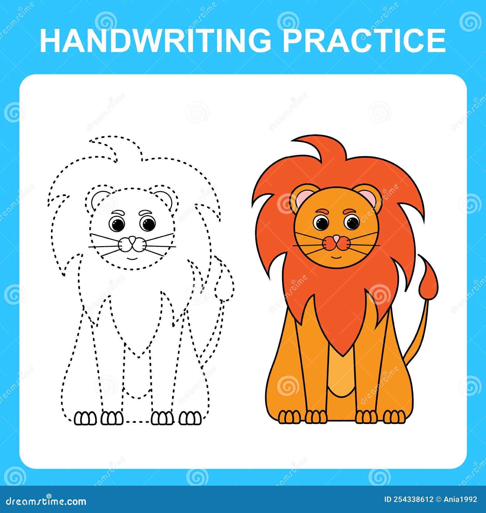 Cute lion cartoon for kids coloring book Vector Image-saigonsouth.com.vn