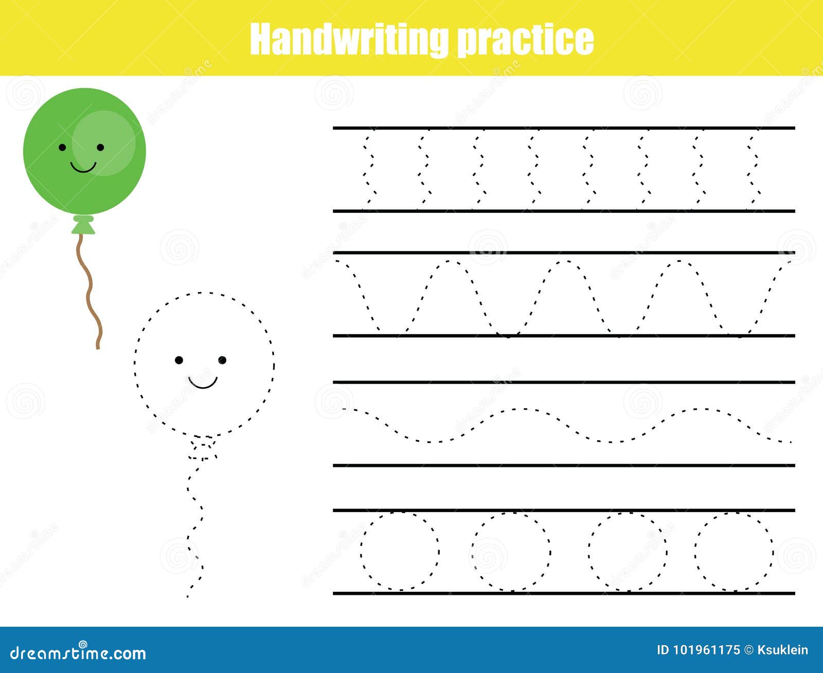 Handwriting Practice Sheet. Educational Children Game, Printable Worksheet  for Kids. Writing Training Printable Worksheet. Wavy Sh Stock Vector -  Illustration of homework, connect: 101961175