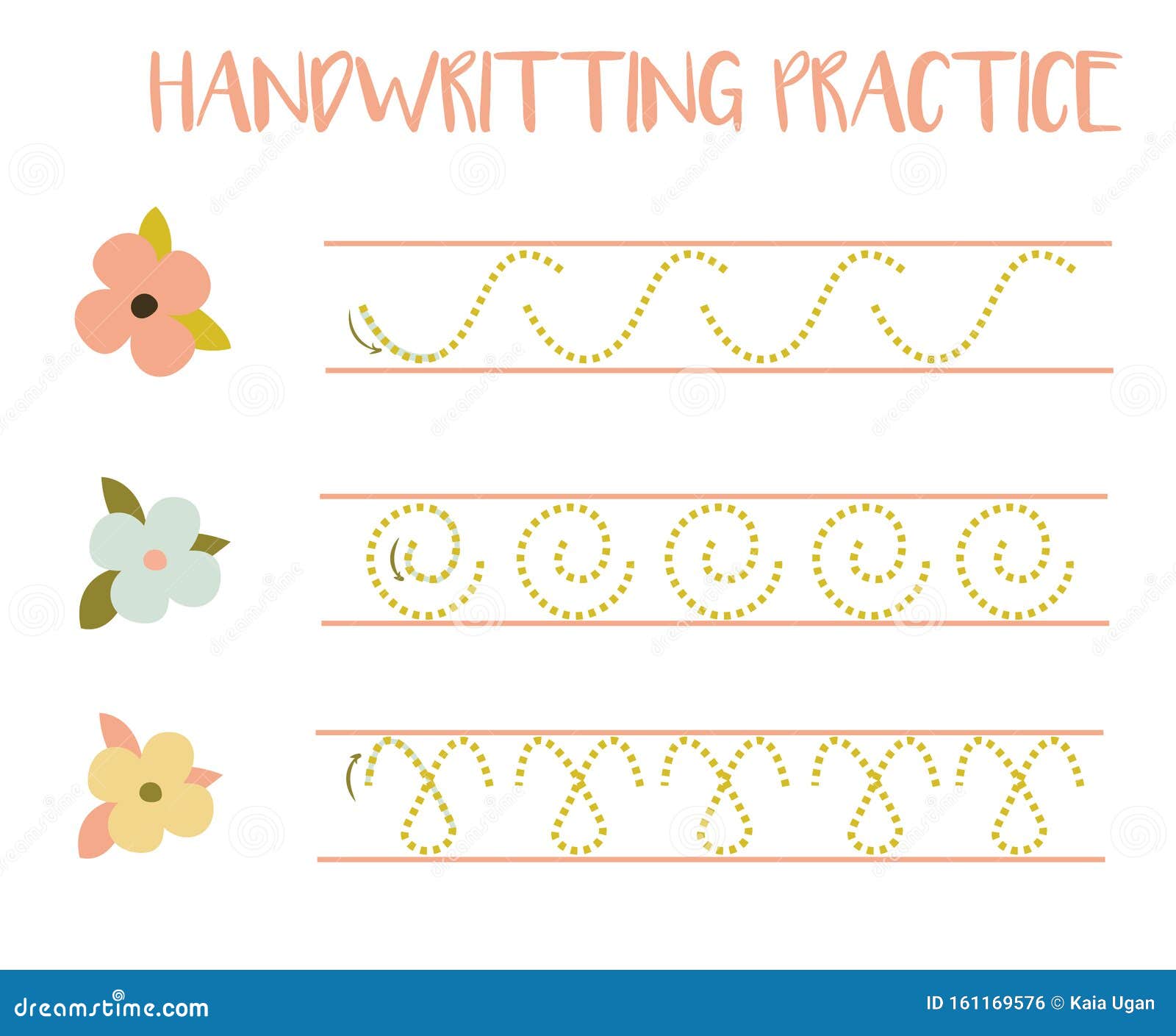 handwriting practice sheet educational children game tracing circles