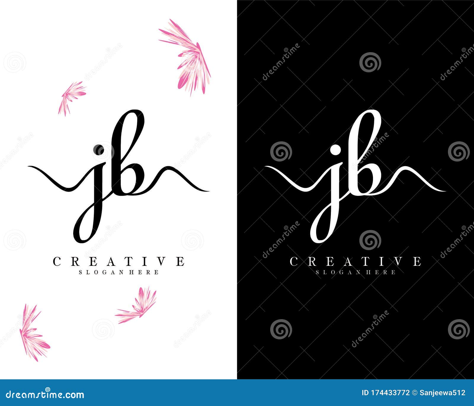 Handwriting Script Letter Jb Bj Logo Vector Stock Vector Illustration Of Design Alphabet