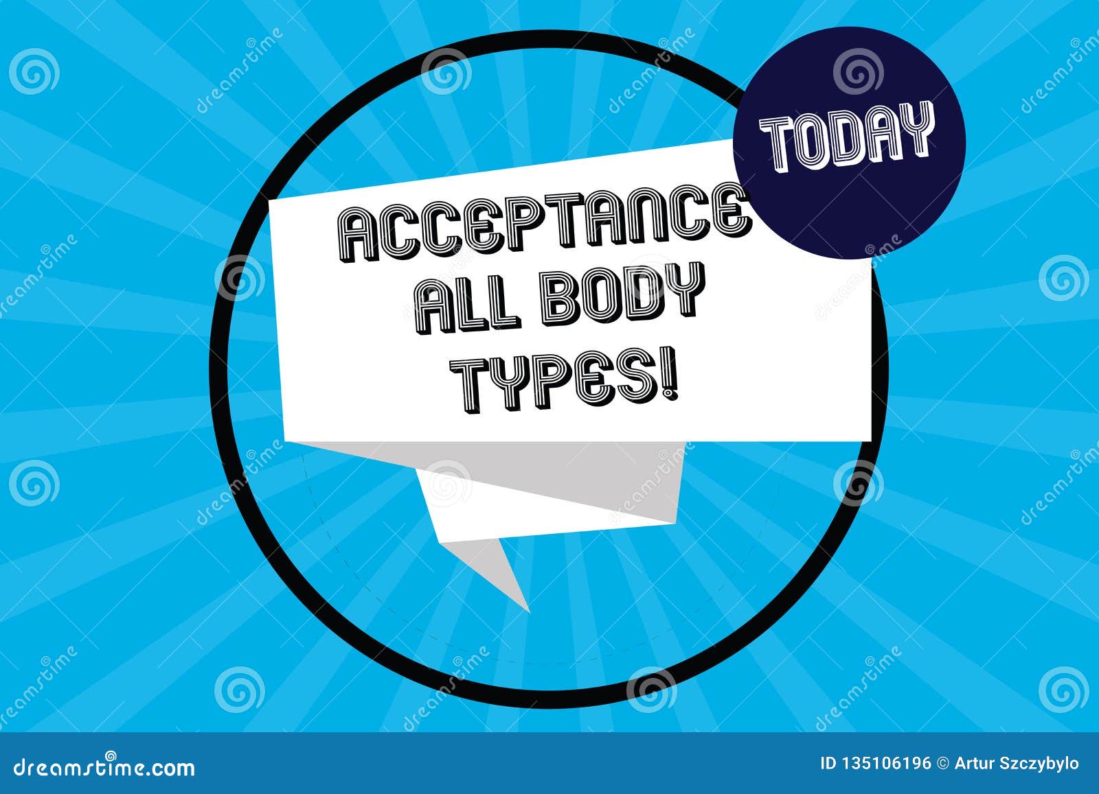 handwriting text acceptance all body types. concept meaning selfesteem do not judge showing for their look folded 3d