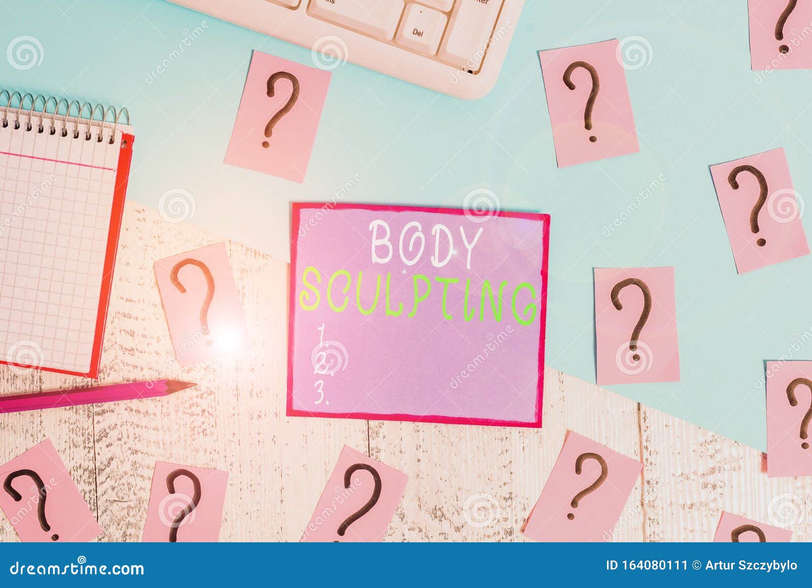 Handwriting Text Body Sculpting. Concept Meaning Activity of