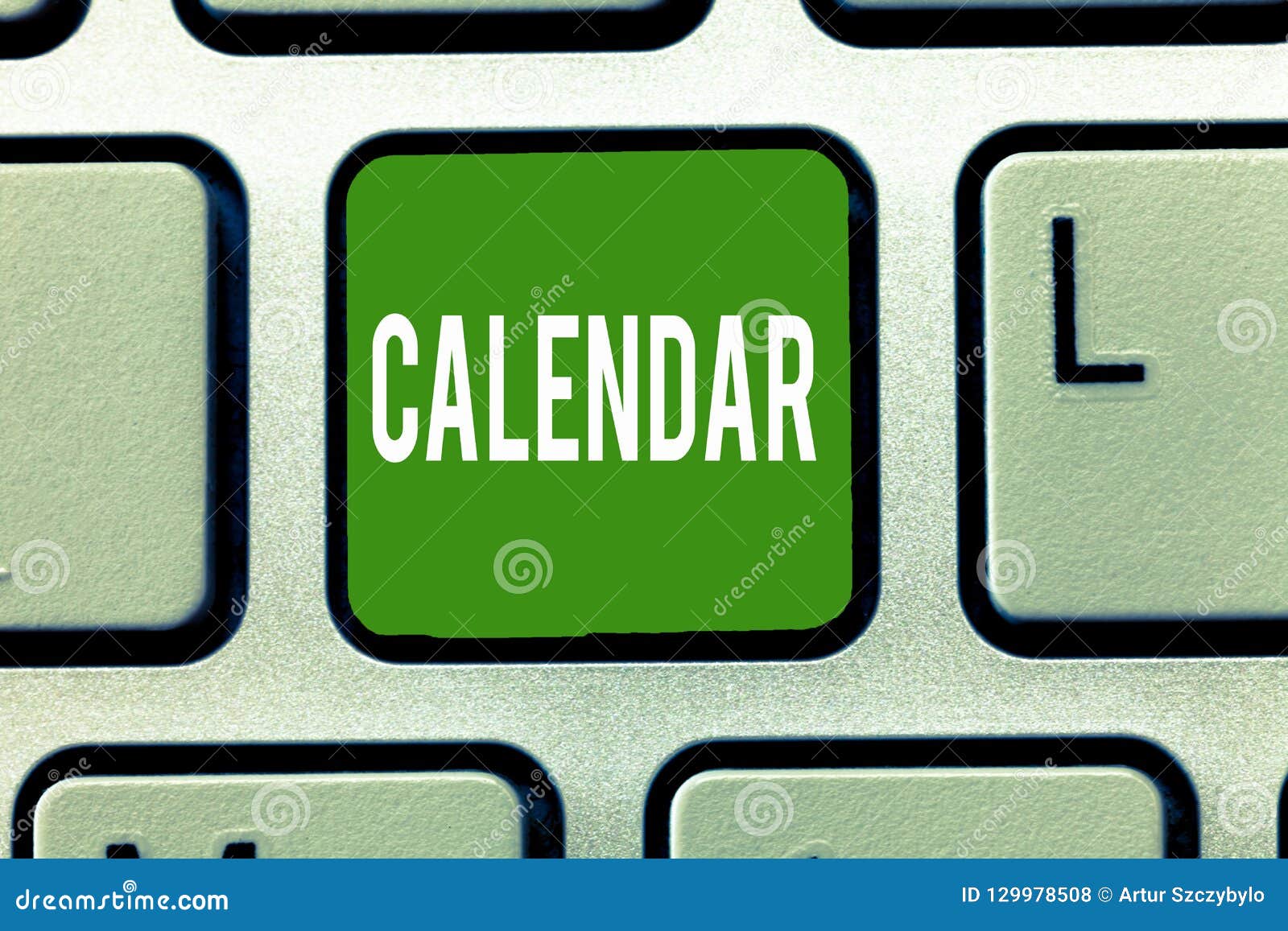 Handwriting Text Calendar. Concept Meaning Pages Showing Days Weeks