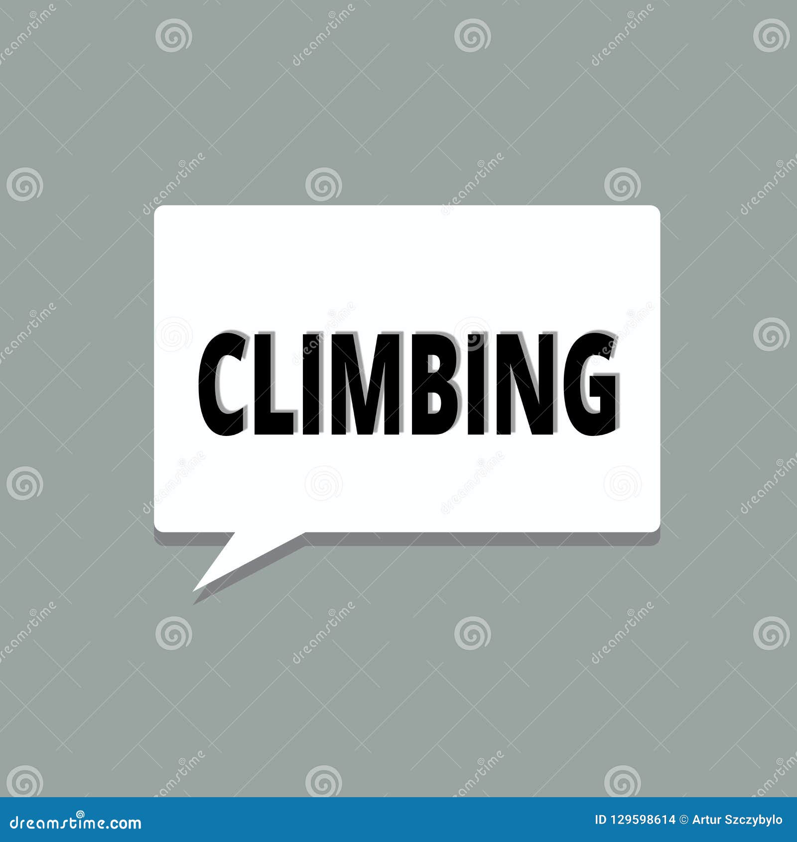 Handwriting Text Climbing. Concept Meaning Sport Activity of Climbing