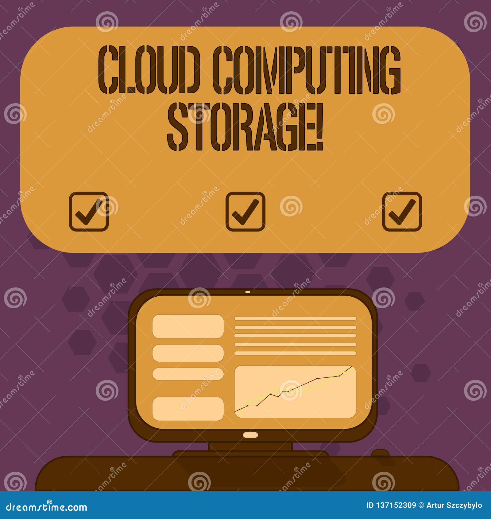 Handwriting Text Cloud Computing Storage. Concept Meaning ...