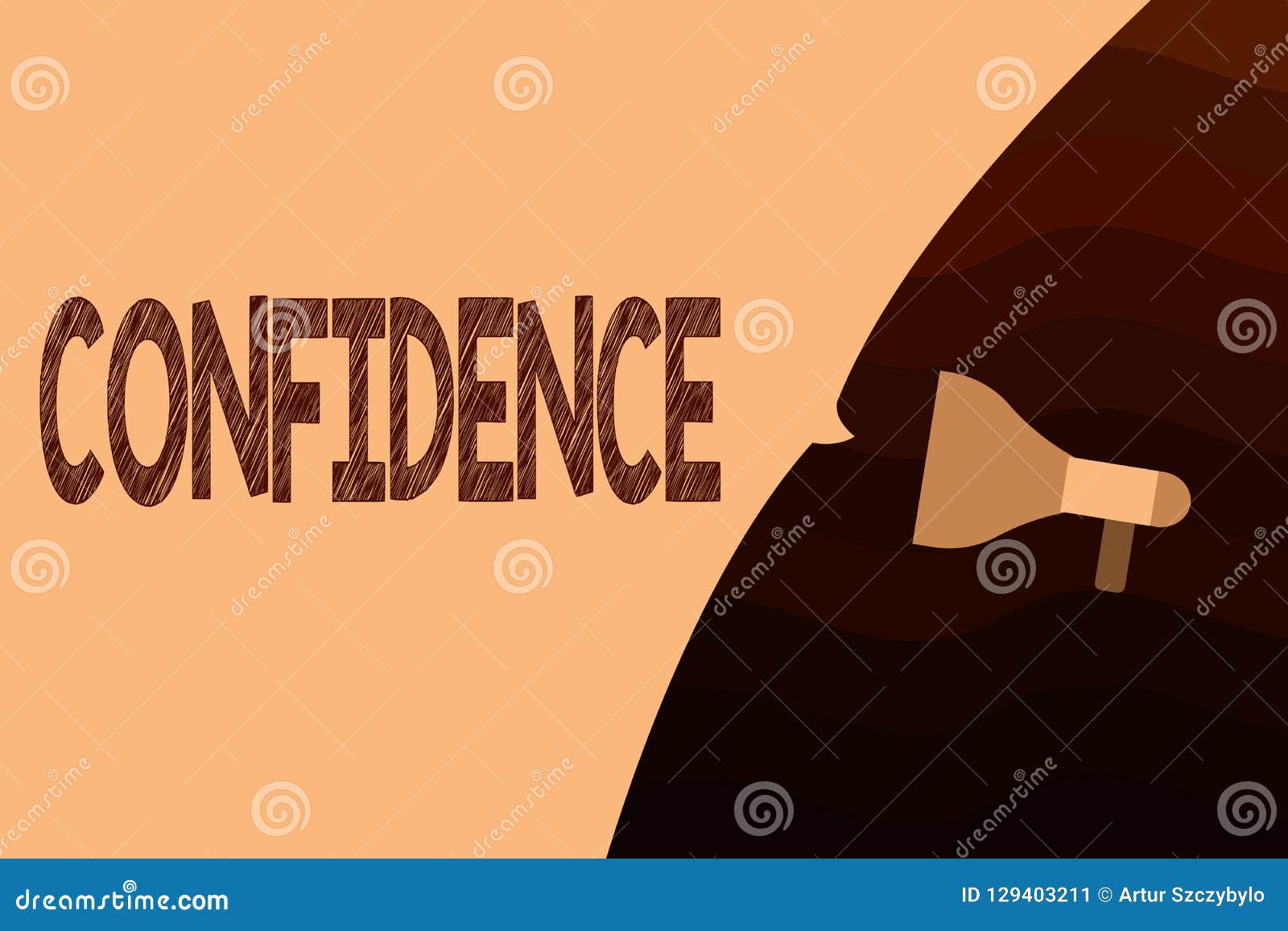 Handwriting Text Confidence. Concept Meaning Have Faith in Rely on