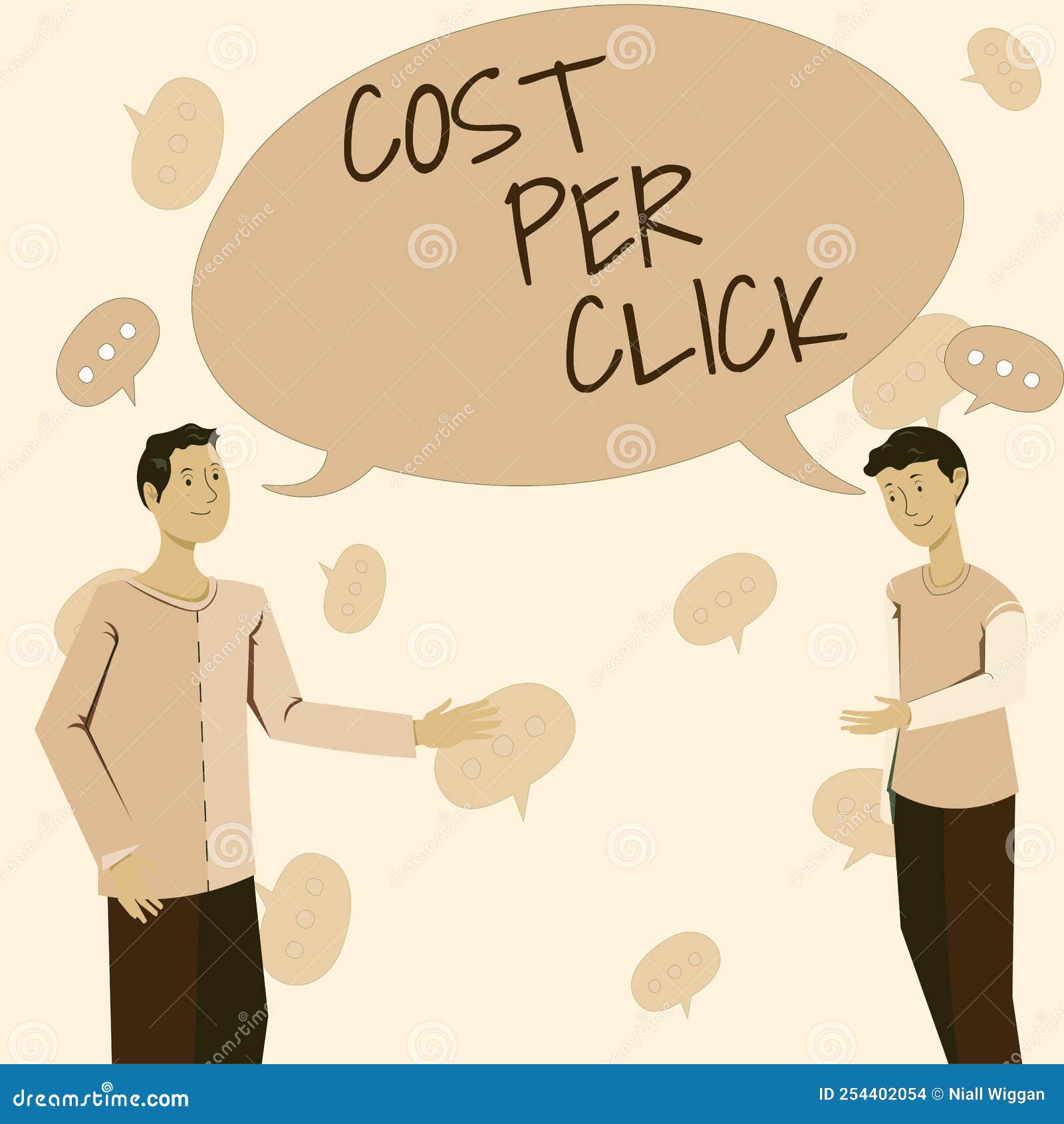handwriting text cost per click. word written on pay an amount of money every time a person visits website multiple
