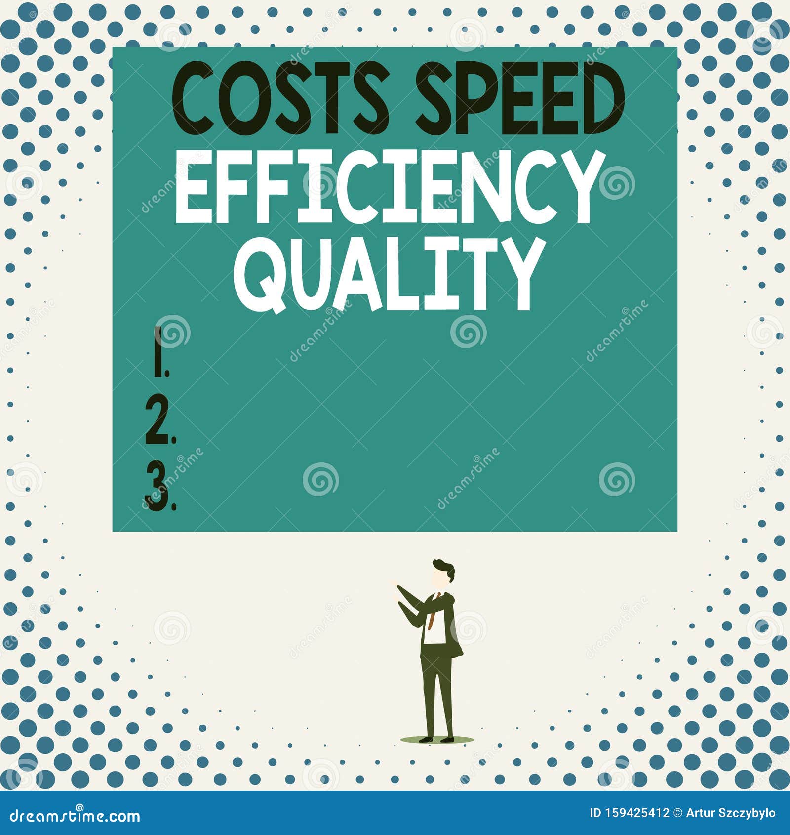 Handwriting Text Costs Speed Efficiency Quality. Concept Meaning
