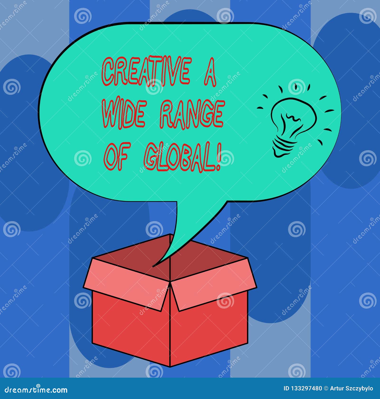 Handwriting Text Creative A Wide Range Of Global Concept Meaning Spread Creativity Around The World Idea Icon Inside Blank Stock Illustration Illustration Of Idea Creative 133297480