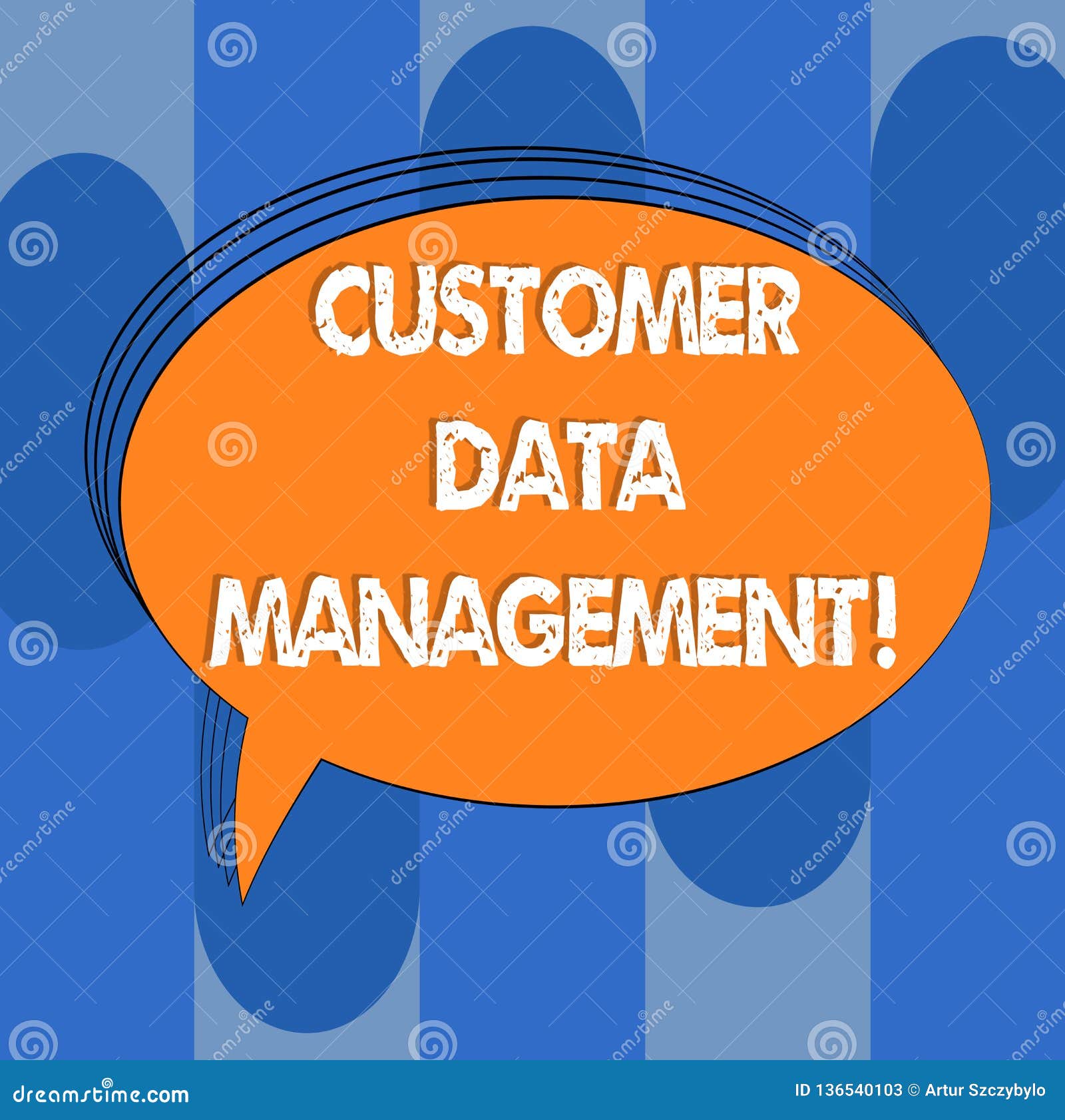 Handwriting Text Customer Data Management. Concept Meaning Keep Track