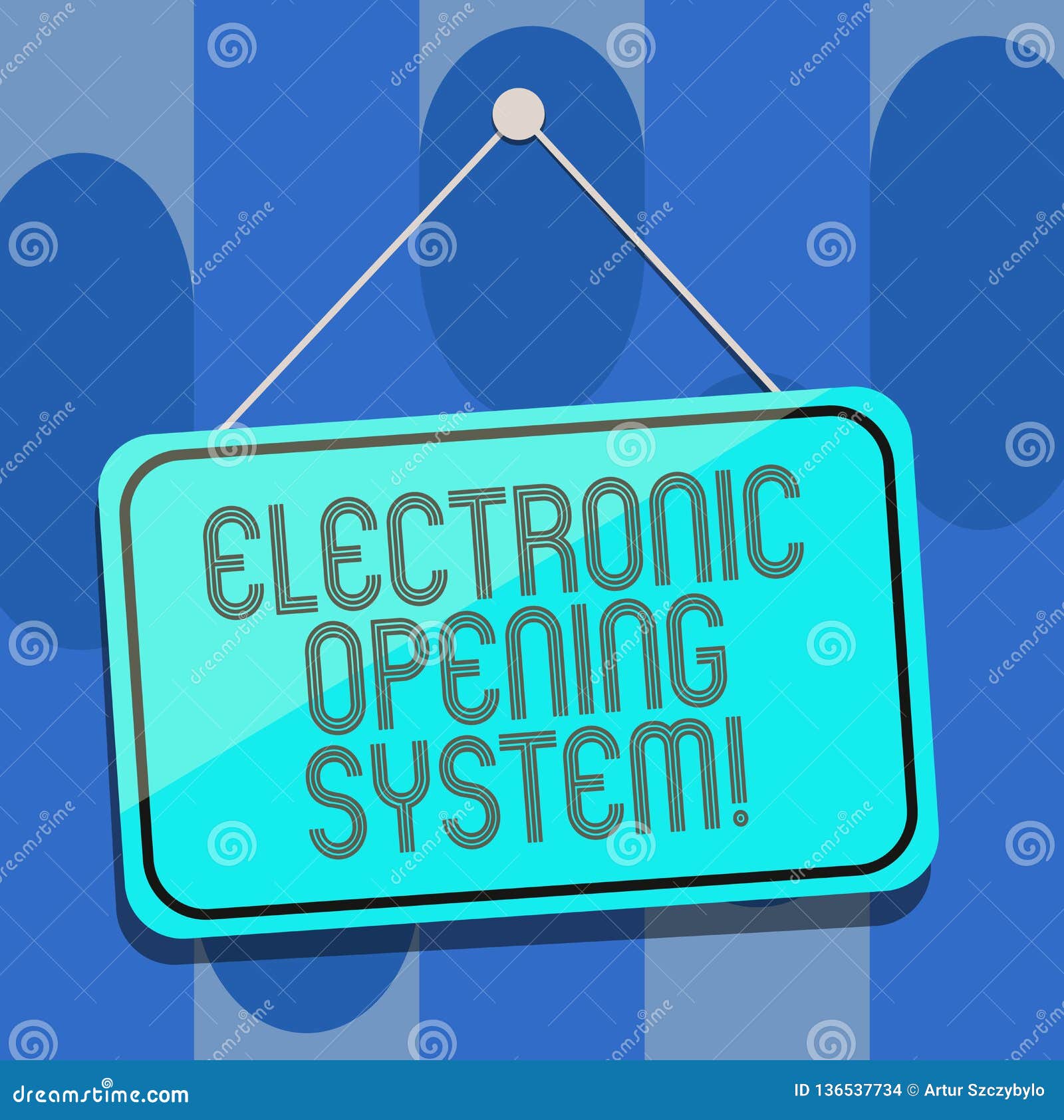 Handwriting Text Electronic Opening System Concept Meaning