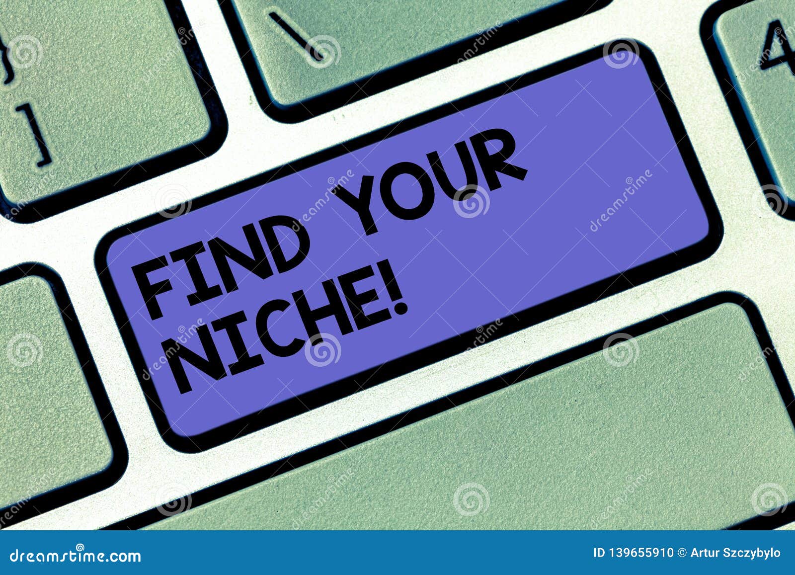 Handwriting text Find Your Niche. Concept meaning Market study seeking specific potential clients Marketing Keyboard key Intention to create computer message pressing keypad idea