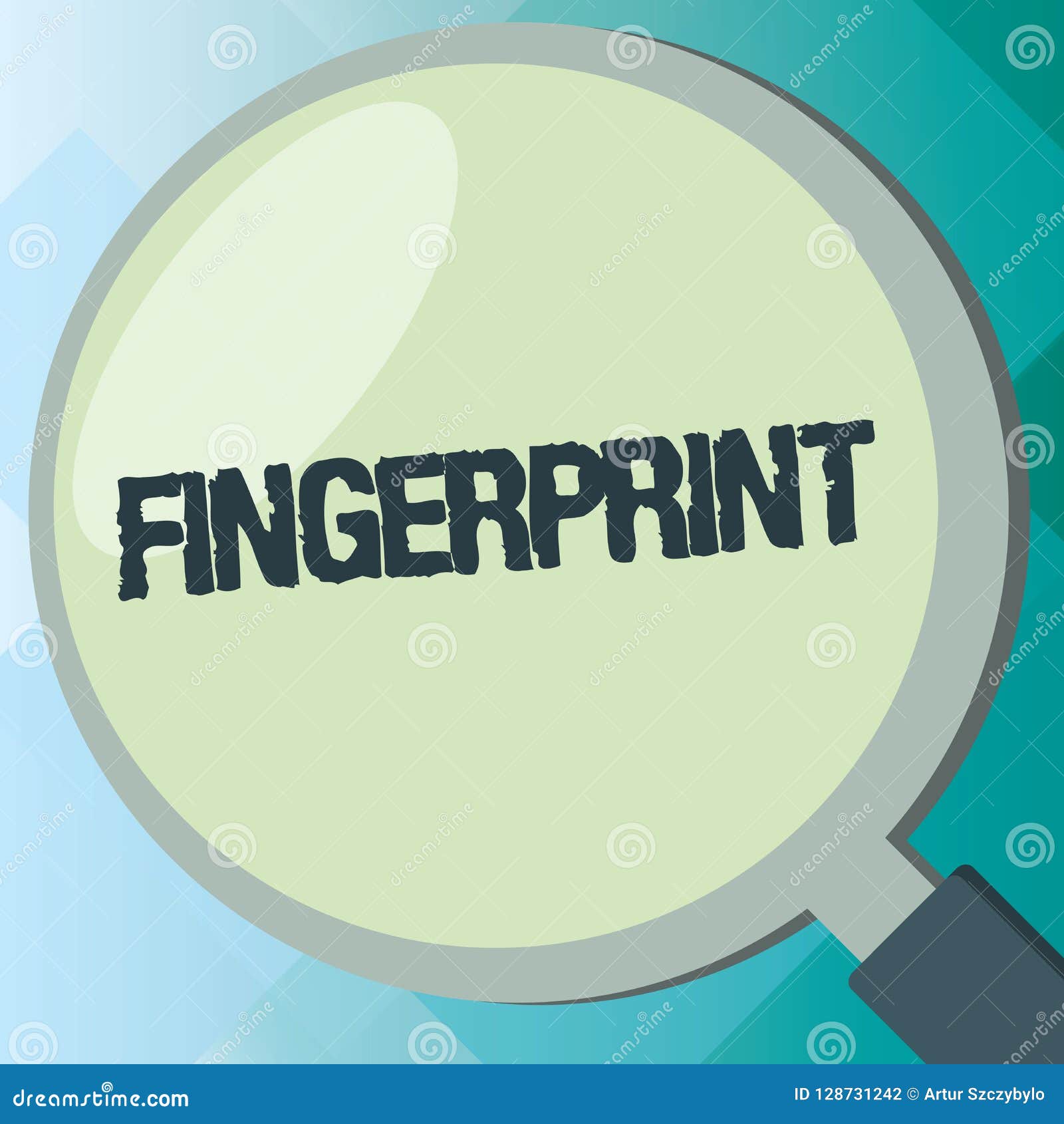 Handwriting Text Fingerprint. Concept Meaning Impression or Mark Made