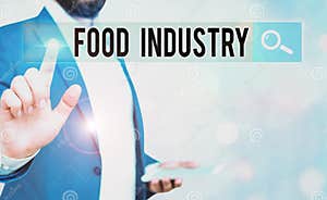 Handwriting Text Food Industry Concept Meaning Diverse Businesses That Handwriting Text Food Industry Concept Meaning Diverse Businesses That