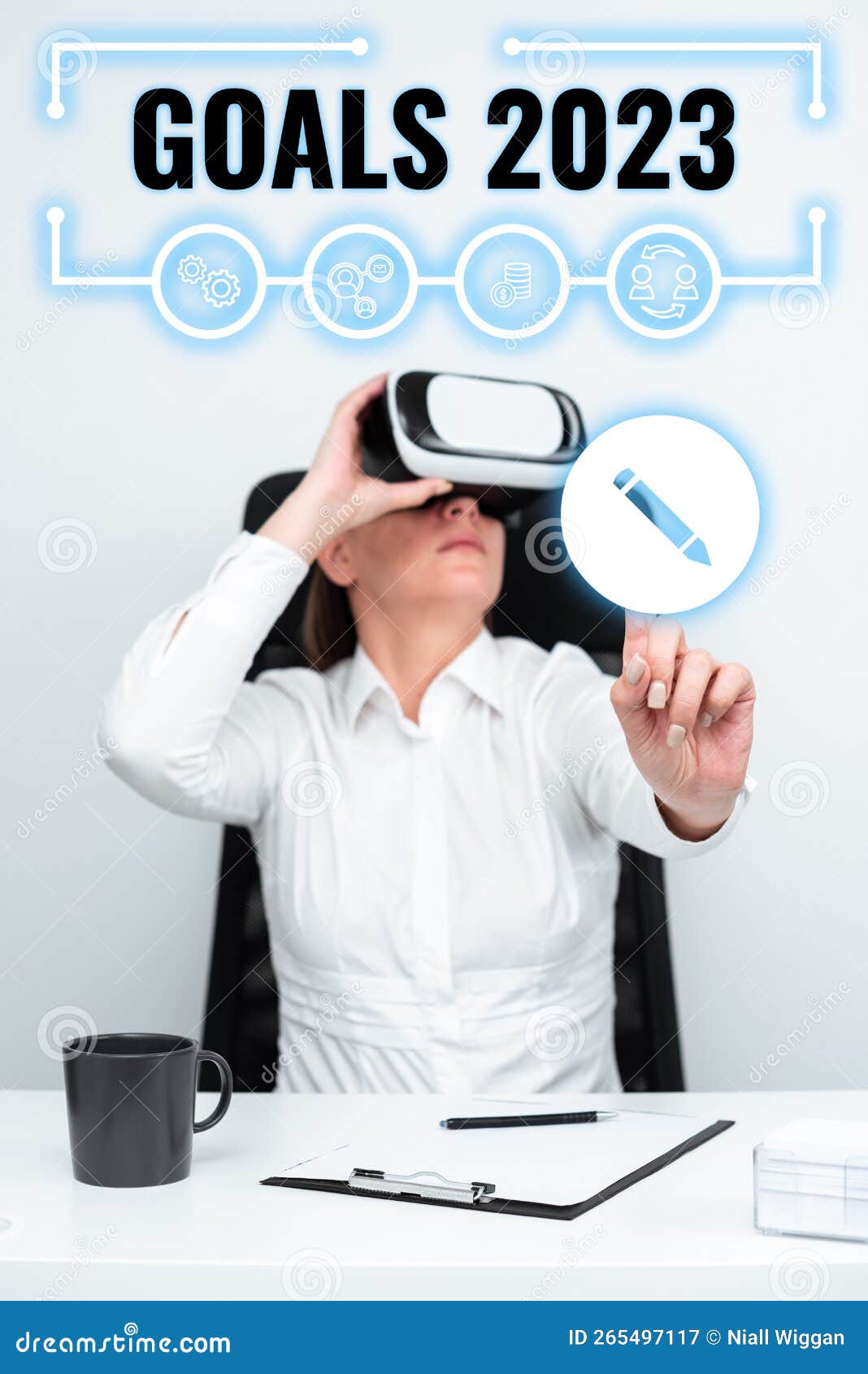 Conceptual Caption Goals 2023. Word for Identifying Something You Want To Stock Image