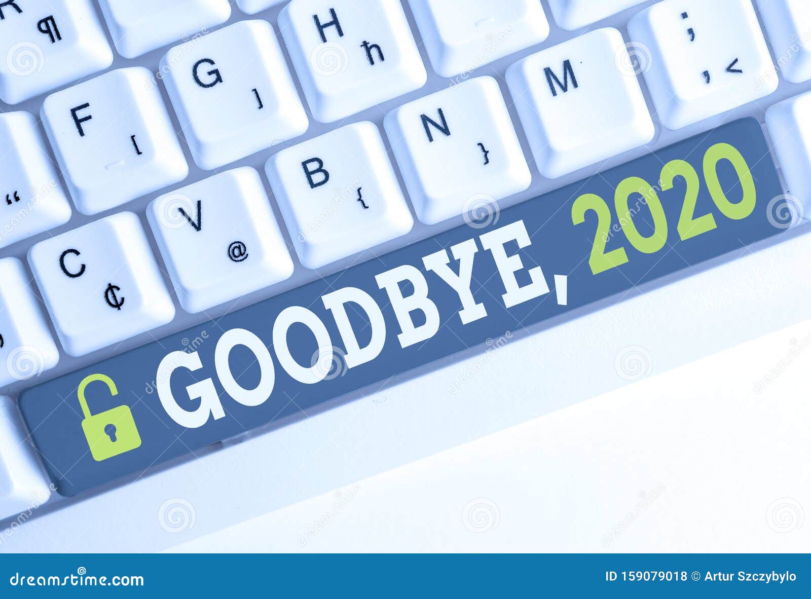 handwriting text goodbye 2020. concept meaning new year eve milestone last month celebration transition white pc