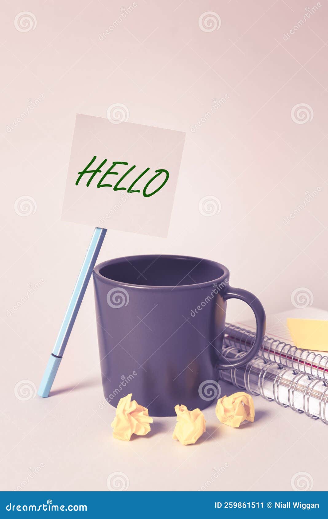 handwriting text hello. word for alteration of hallo which was an alteration of holla or hollo