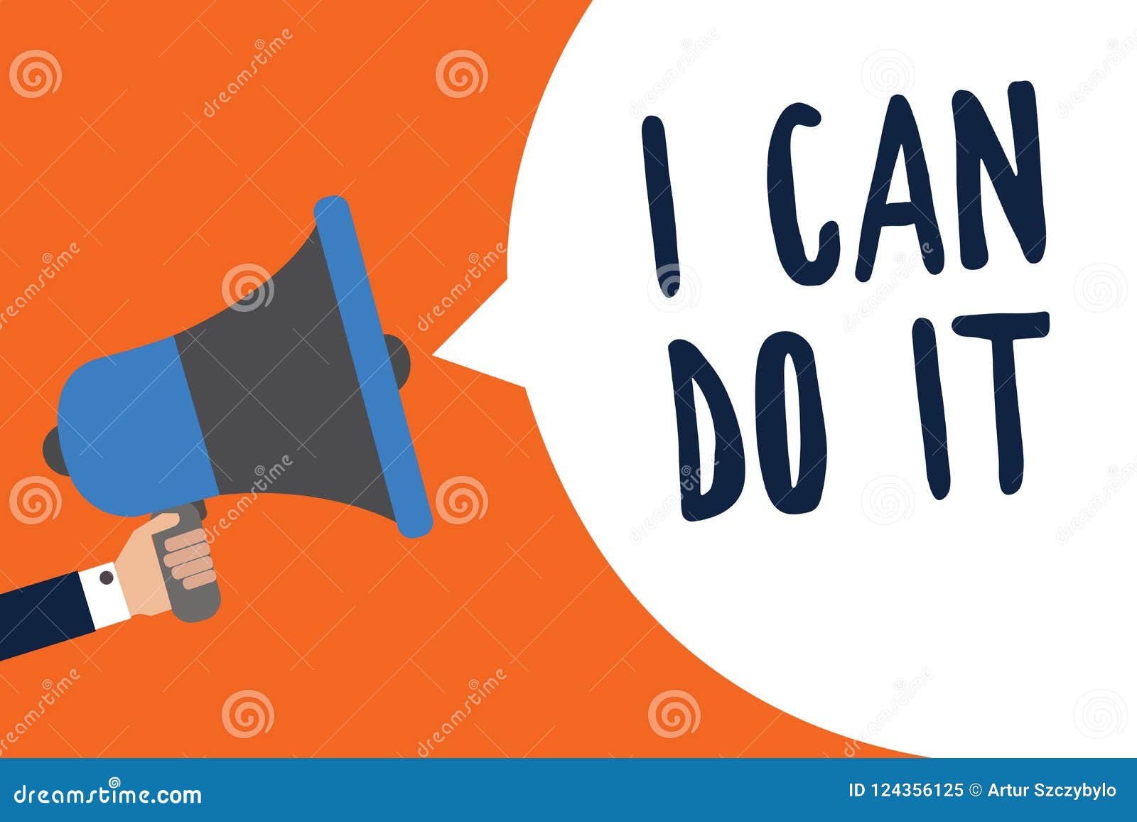 Handwriting Text I Can Do It Concept Meaning Ager Willingness To Accept And Meet Challenges Good Attitude Man Holding Megaphone L Stock Illustration Illustration Of Aspiration Cutting