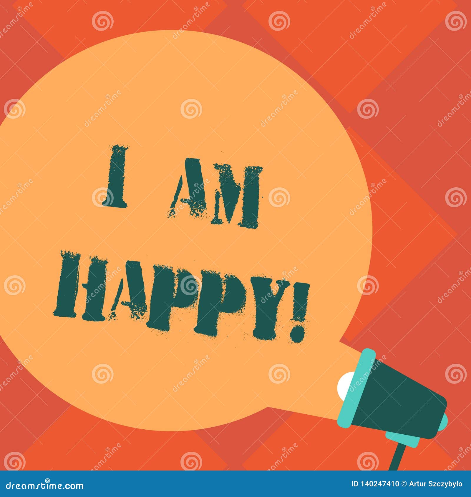 Handwriting Text I Am Happy Concept Meaning To Have A Fulfilled Life Full Of Love Good Job Happiness Blank Round Color Speech Stock Illustration Illustration Of Future Positive