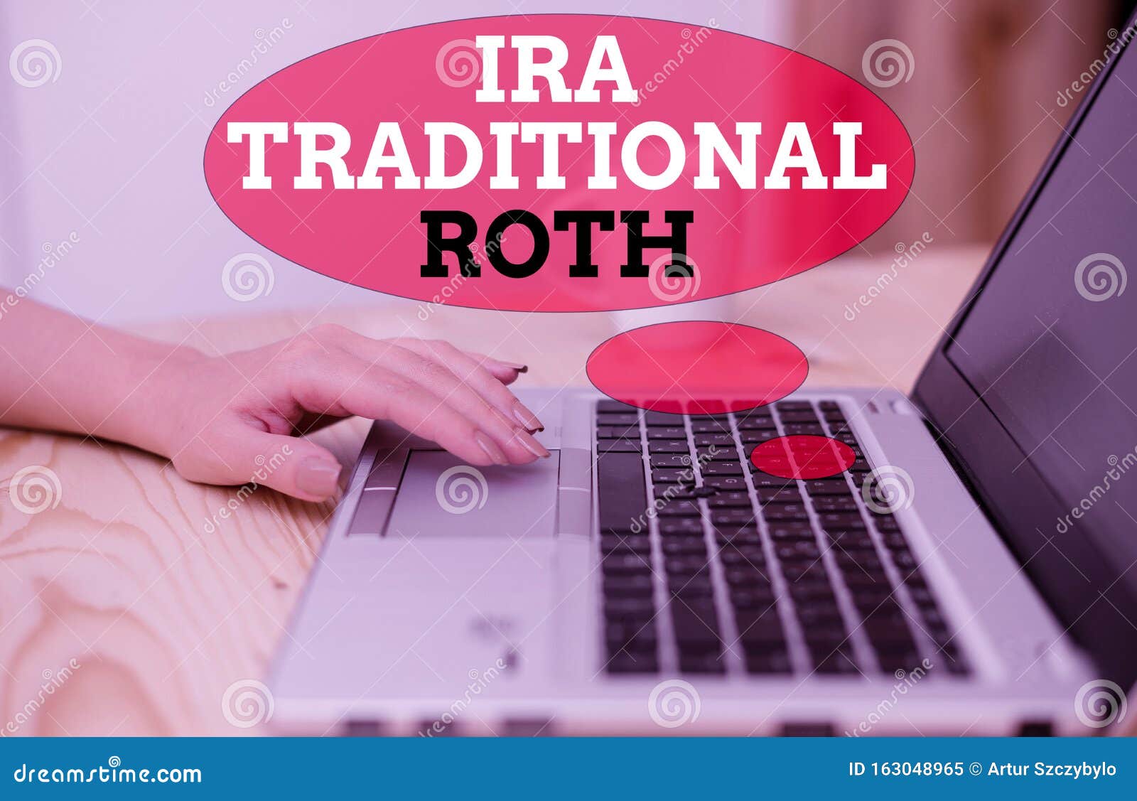 Handwriting Text Ira Traditional Roth. Concept Meaning Are ...