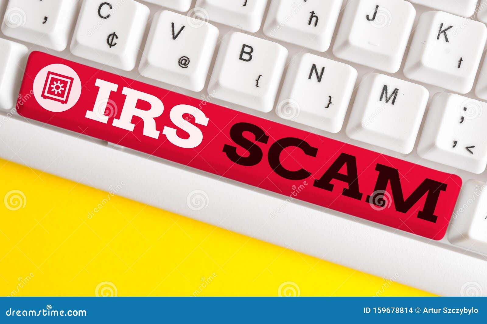 Handwriting Text Irs Scam. Concept Meaning Targeted Taxpayers by