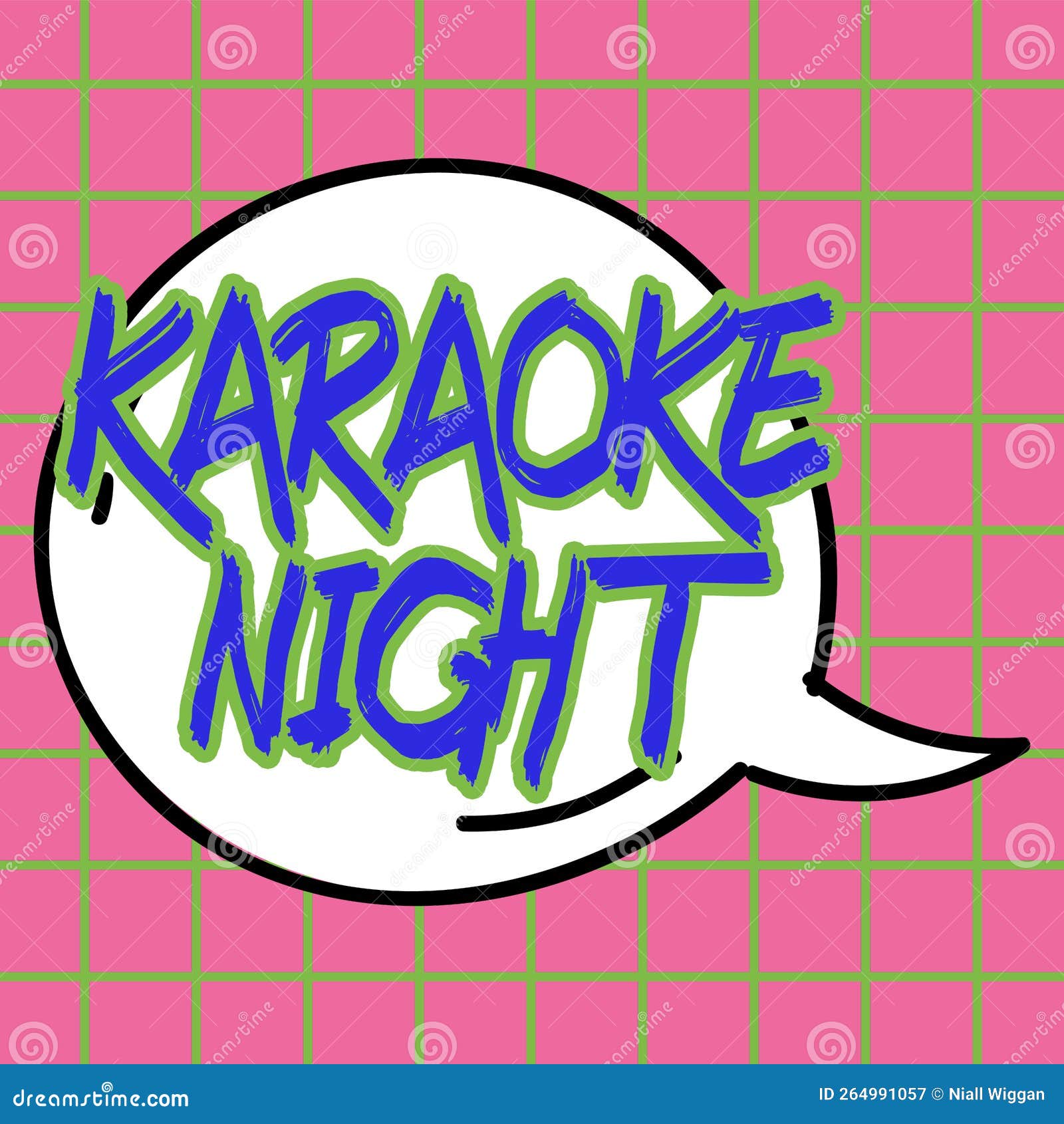 Sign Displaying Karaoke Night. Business Concept Entertainment Singing