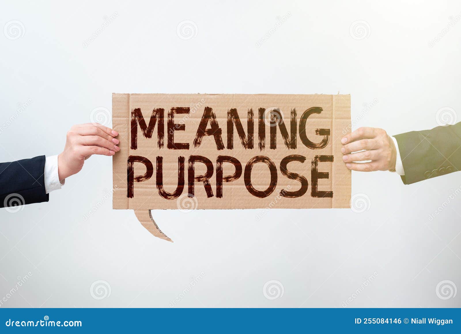 handwriting text meaning purposethe reason for which something is done or created and exists. business idea the reason