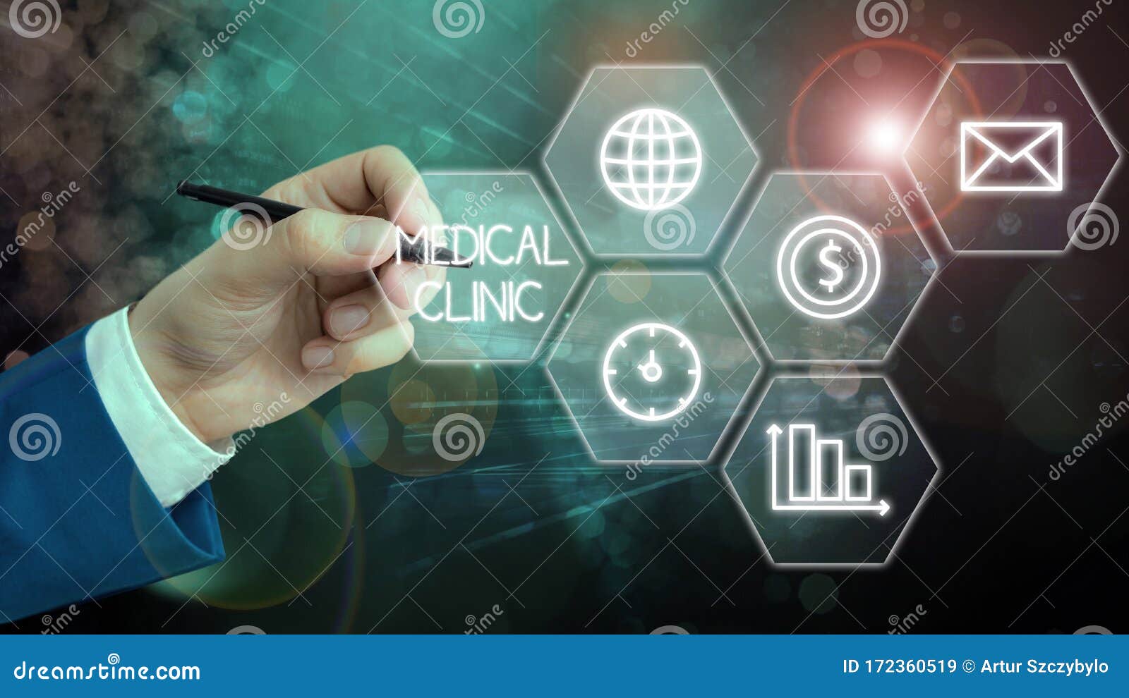 handwriting text medical clinic. concept meaning facility that is primarily focused on the care of outpatients