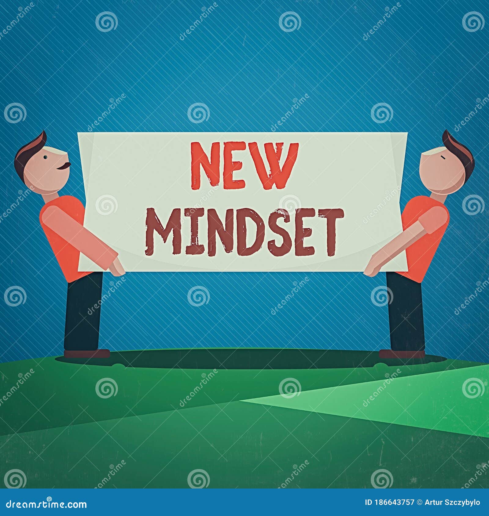 handwriting text new mindset. concept meaning freshly madeup thoughts and beliefs shaping an individual s is mind two