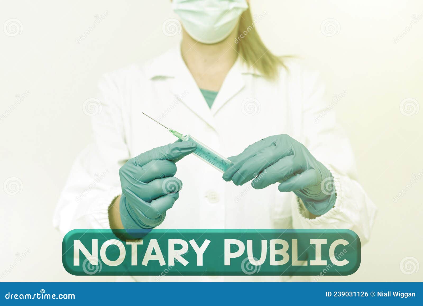 Handwriting Text Notary Public. Concept Meaning Legality Documentation Authorization