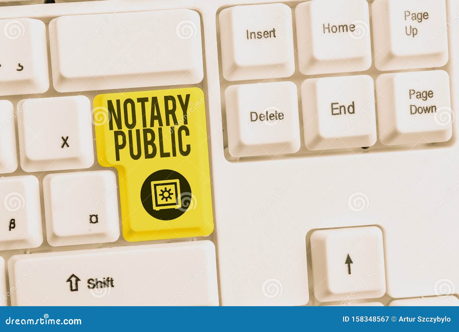 Handwriting Text Notary Public. Concept Meaning Legality Documentation