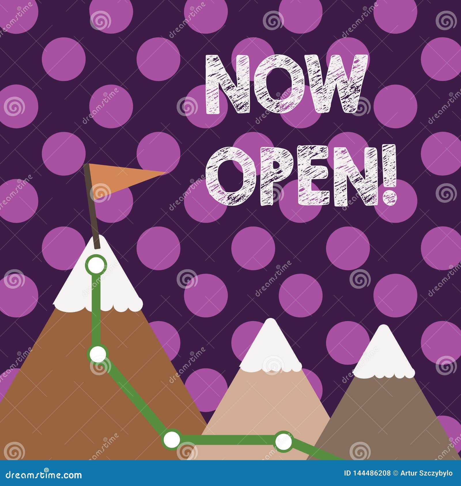 Handwriting Text Now Open Concept Meaning Leave Door Or Windows